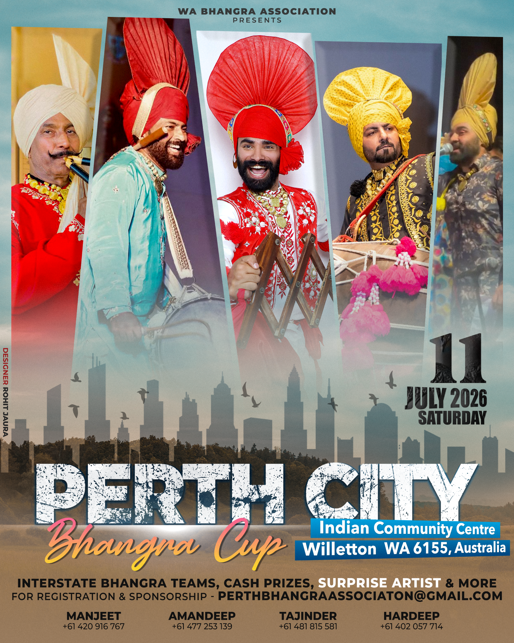 Perth City Bhangra Cup 2026 poster