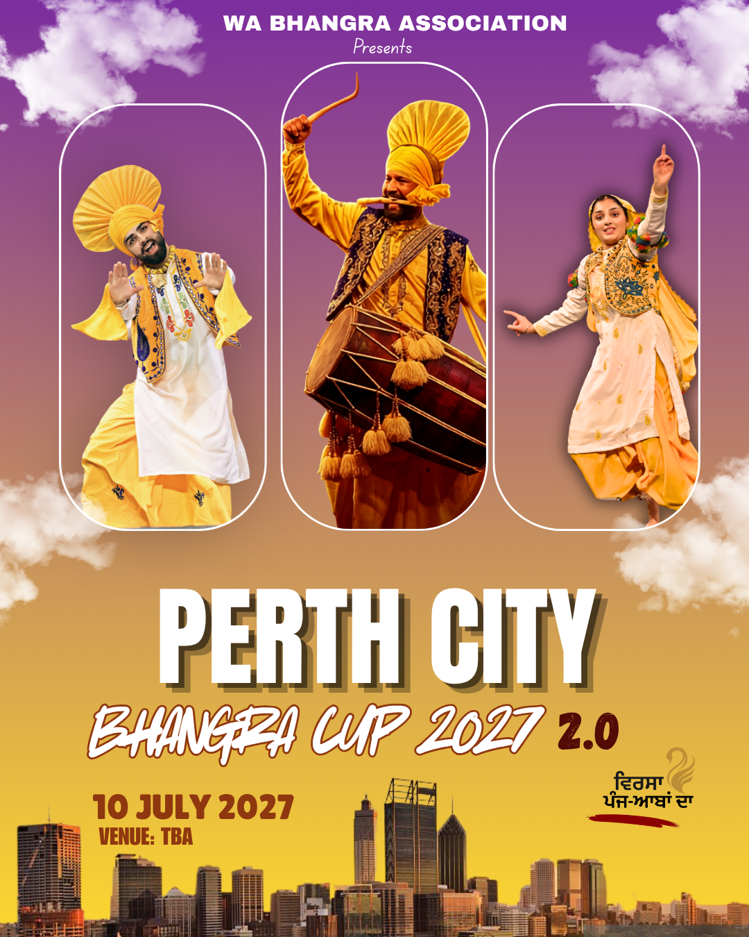 Perth City Bhangra Cup 2027 poster