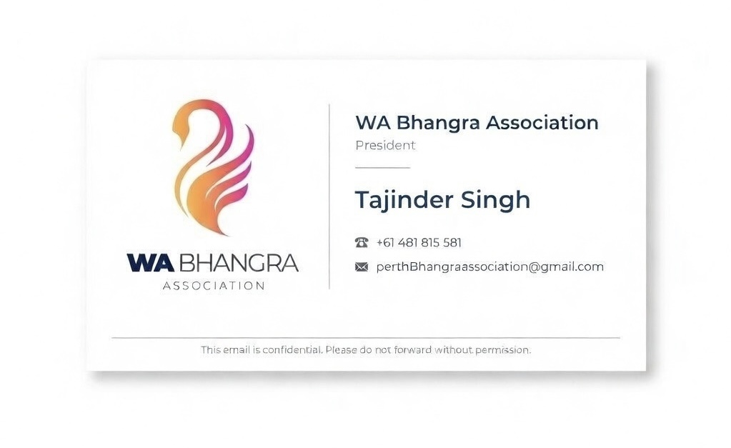 Tajinder Singh, President of WA Bhangra Association